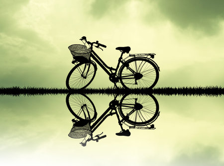 bicycle at sunset