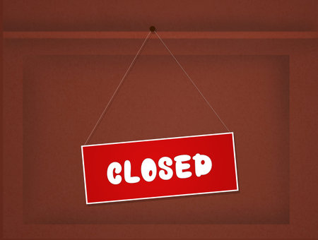closed sign on door