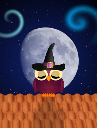 owl of Halloweenの写真素材