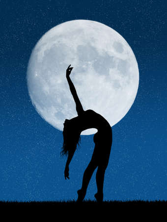 dancer in the moonlightの写真素材
