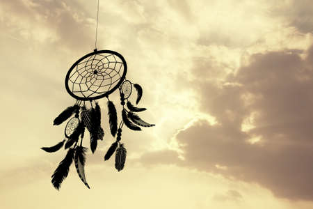 dreamcatcher at sunsetの写真素材