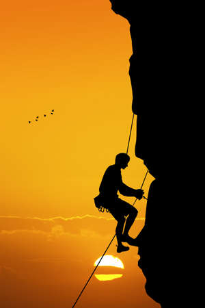 climbing vertical wallの写真素材