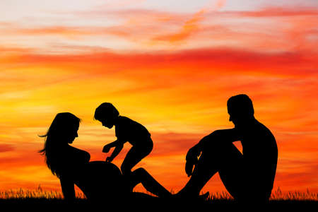 Family will give a baby to the babyの写真素材