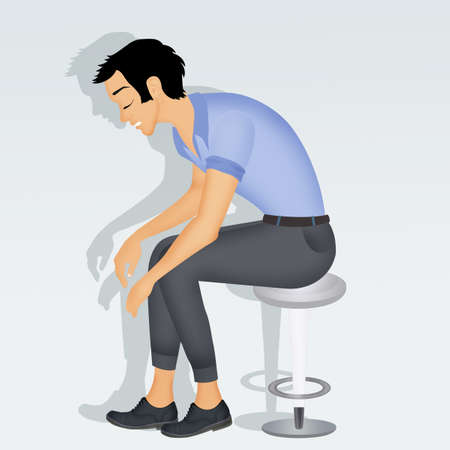 man with depressionの写真素材