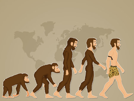 Human evolutionの写真素材