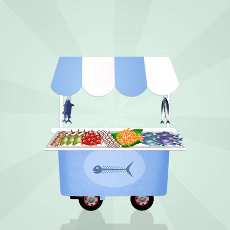 fish foodの写真素材