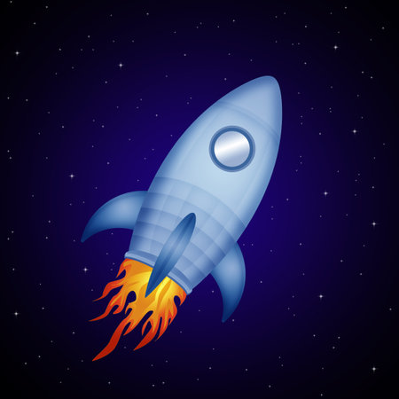 missile in the space