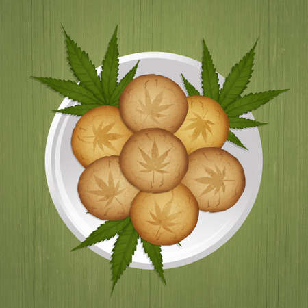 cannabis cookiesの写真素材