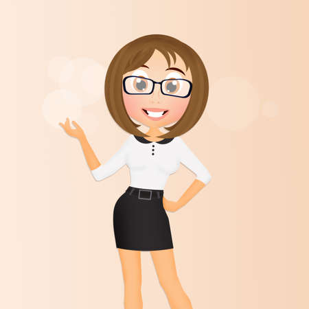 illustration of teacher with sunglassesの写真素材