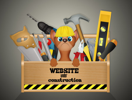 Website under constructionの写真素材