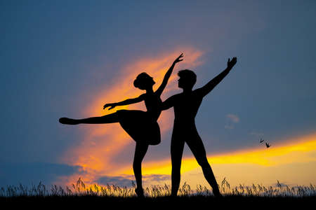 Ballet dancers coupleの写真素材