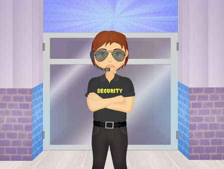 security man in the night clubの写真素材