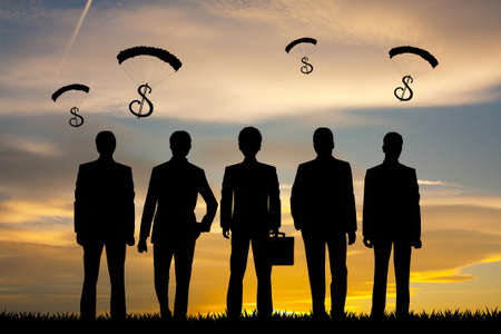 businessmen make a lot of moneyの写真素材