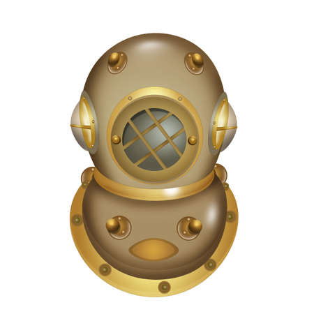 illustration of diving helmetの写真素材