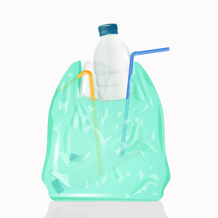 illustration of plastic waste