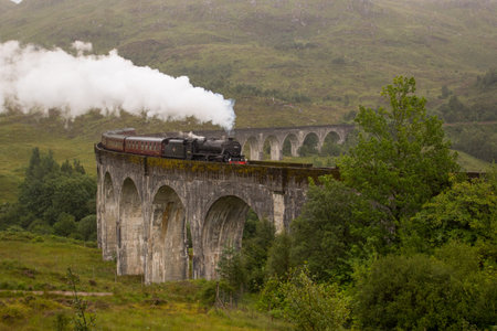 Glenfinnan famous viaduct in Scotland