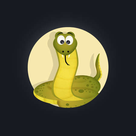 icon of snake for horoscope Chineseの写真素材