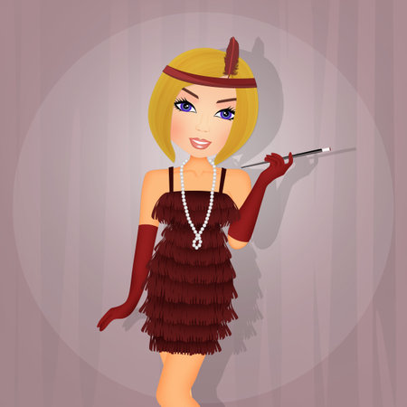 illustration of charleston woman