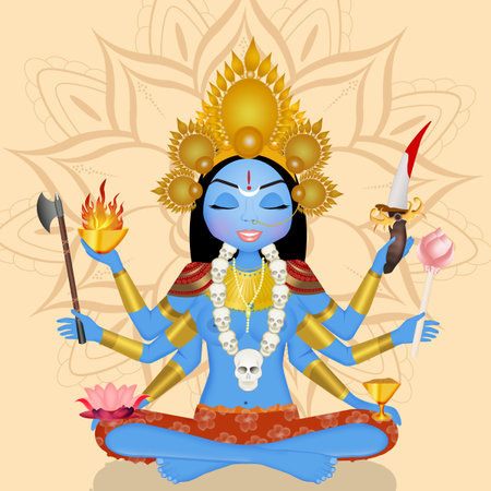 illustration of the divination Goddess Kaliの写真素材