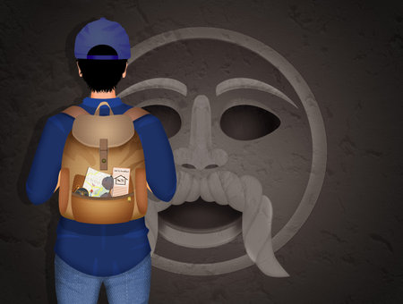 the mouth of truthの写真素材