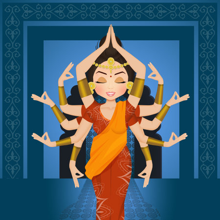illustration of Goddess kali