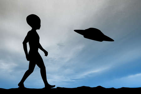 illustration of Alienの写真素材