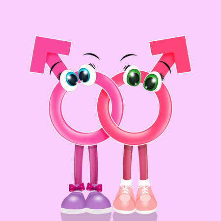 illustration of female gay symbols iconの写真素材
