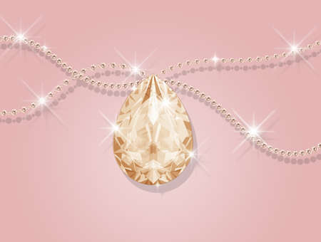 illustration of drop shaped diamond jewelの写真素材