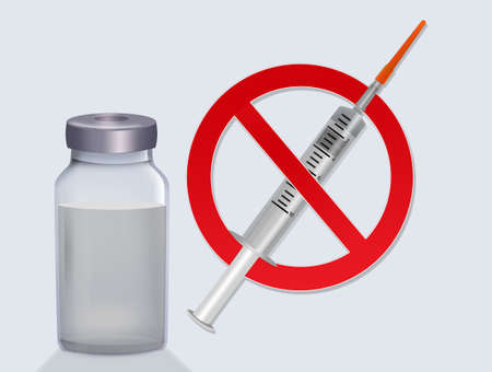 illustration of contrary to the vaccineの写真素材