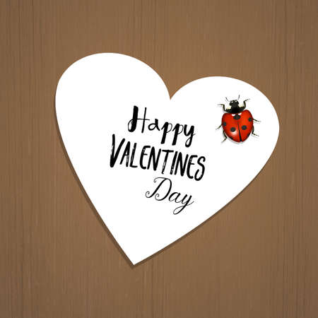 illustration of heart postcard for Valentine's Dayの写真素材