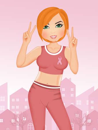 illustration of pink strokeの写真素材