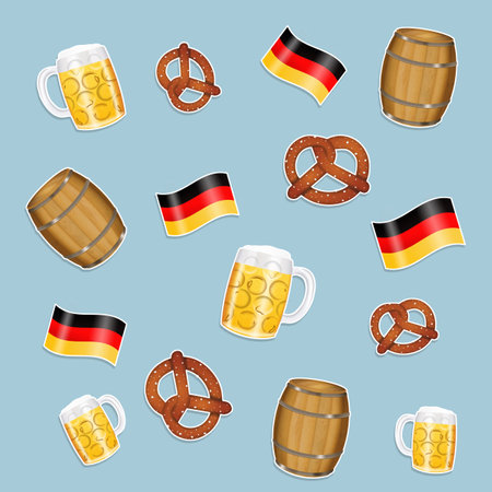background with oktoberfest objectsの写真素材