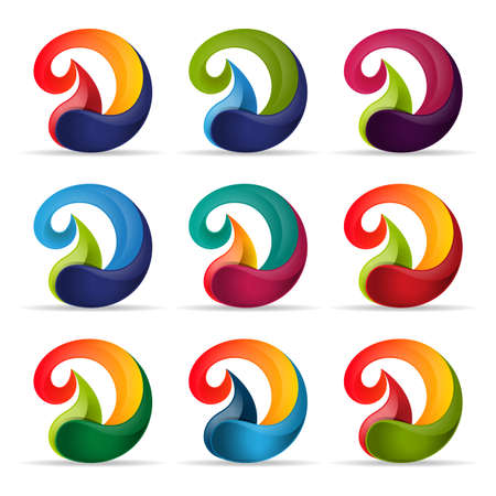 Set of logo icon initial letter Dのイラスト素材
