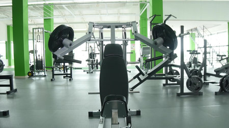 A sport gymnasium with complete exercise equipments.