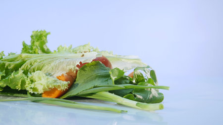 big group of vegetables on white background.の写真素材