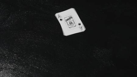 Ace of peak rotate on black table.の写真素材