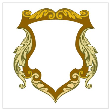 Ornate Vintage Ornament Frame Vector Ilustrationのイラスト素材