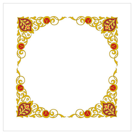 Ornate Vintage Ornament Frame Vector Ilustrationのイラスト素材