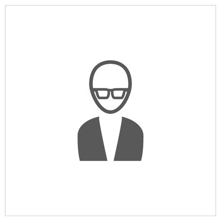 Oldman Vector Icon Ilustrationのイラスト素材