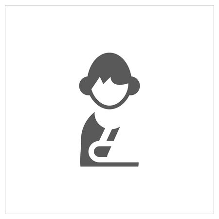 Broken Arm Vector Icon Ilustrationのイラスト素材