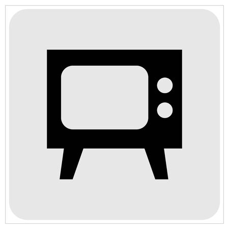 Old TV Vector Icon Ilustrationのイラスト素材