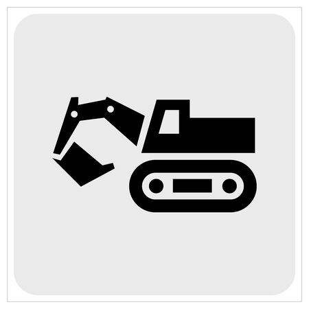 Buldozer Vector Icon Ilustrationのイラスト素材