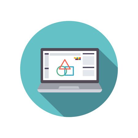 Laptop Business Icon Vectorのイラスト素材