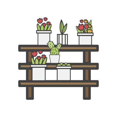 Flower Business Icon Vectorのイラスト素材