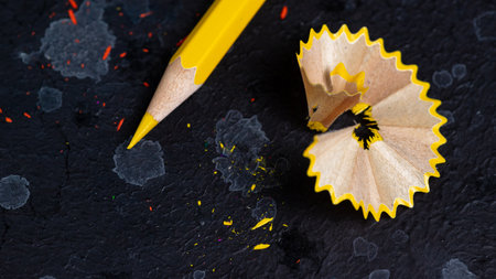 the colored pencils have just been sharpenedの写真素材
