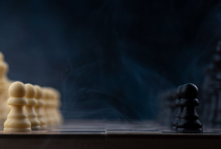 Chess pieces on the boardの写真素材