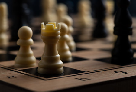 Chess pieces on the board