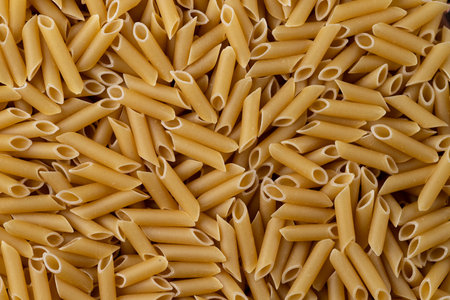Background of pasta shaped feathersの写真素材