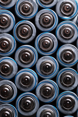 Lots of batteries macro photographyの写真素材