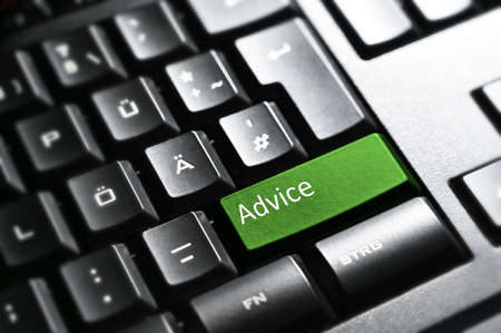 Advice, Keyboard buttonの写真素材